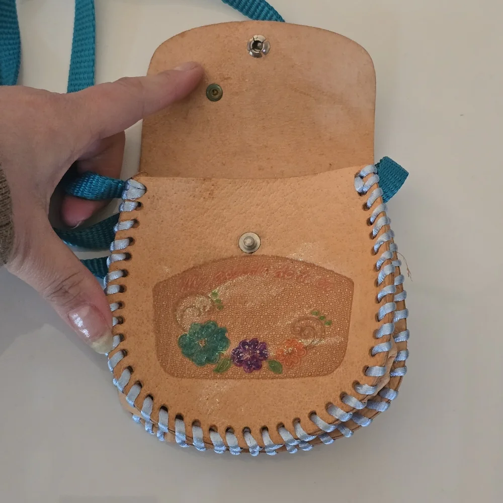 Handmade Raw Leather girls purse